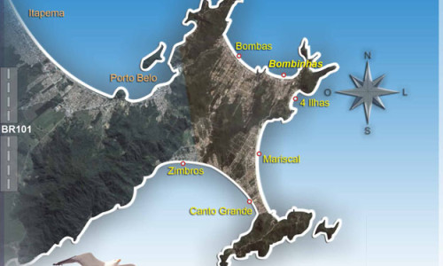 Praia de Bombas, Bombinhas, 4 Ilhas, Mariscal, Zimbros, Canto Grande